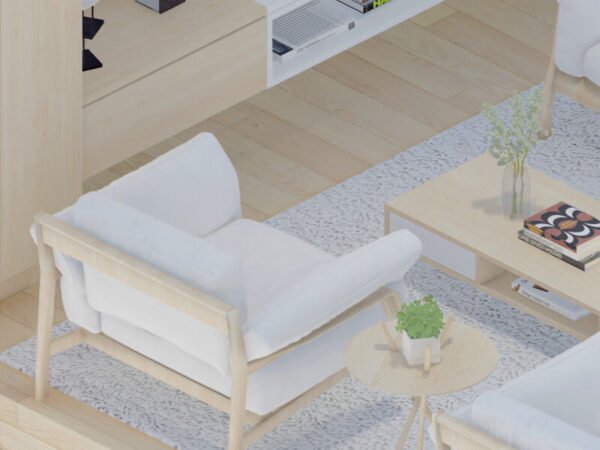 Karalie Scandinavian Living Room - Image 4